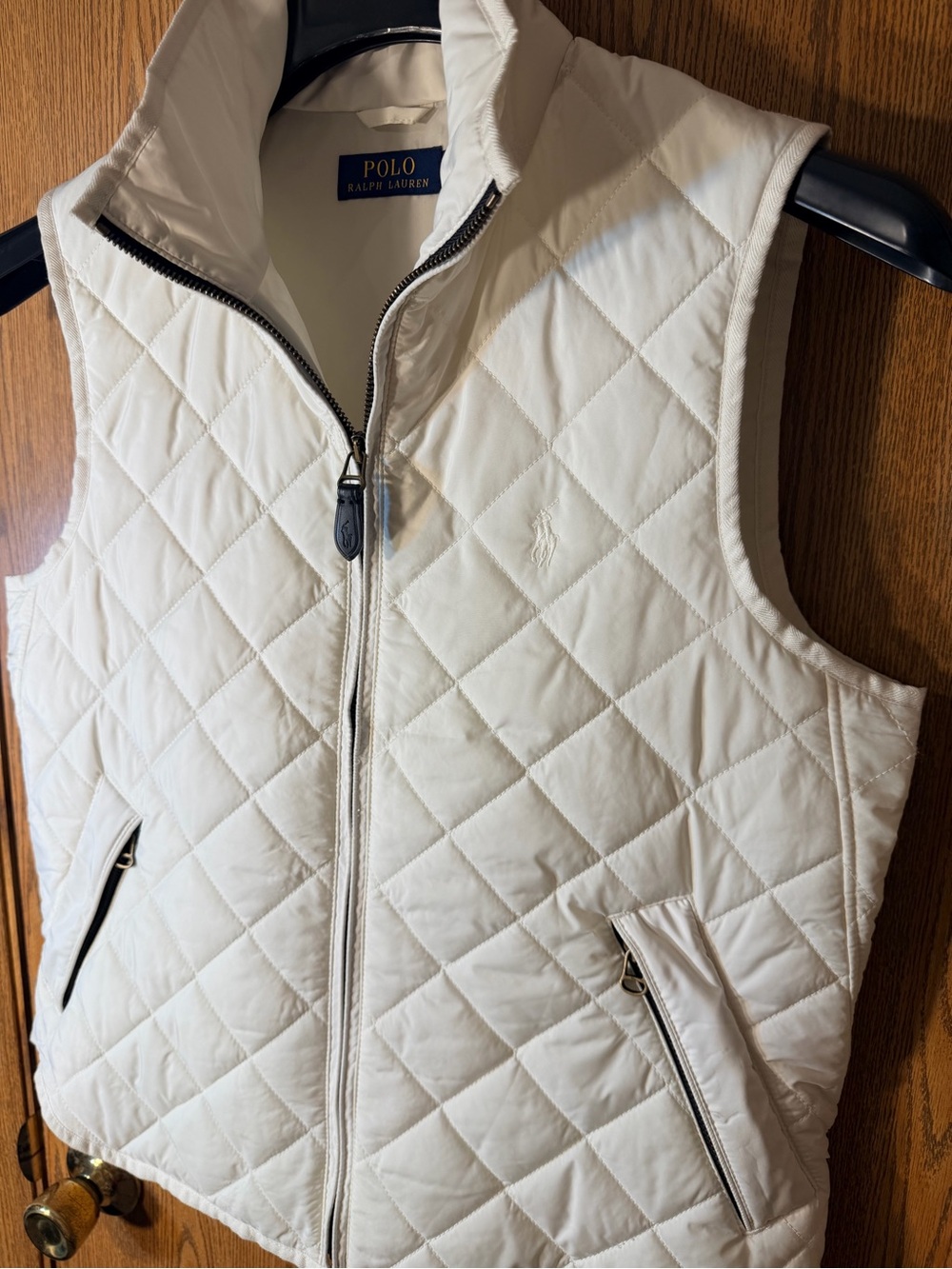 Ralph Lauren White Quilted Zip-Front Vest - Picture 2 of 8